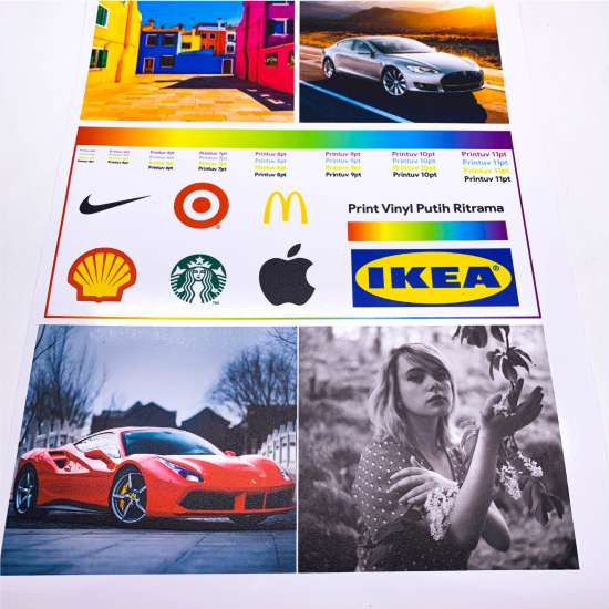 Print UV Sticker Sticker Vynil Vinyl Putih Ritrama Orajet