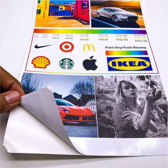 Print UV Sticker Sticker Vynil Vinyl Putih Ritrama Orajet
