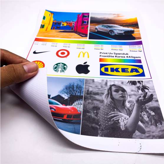Print UV Spanduk Flexi Frontline Korea 440 Gsm