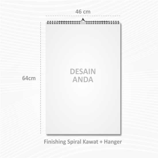 Kalender Dinding 46 x 64 cm Ap120 UV Tanpa Minimal Order